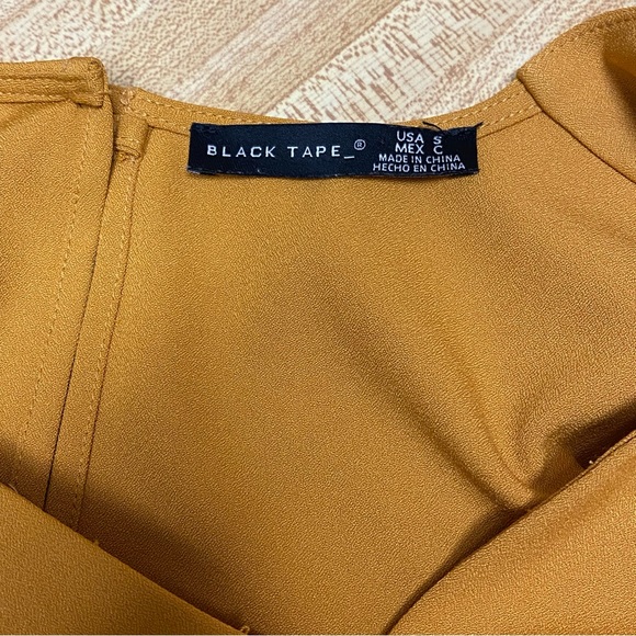 Black Tape Tie Waist Minidress - Picture 6 of 6